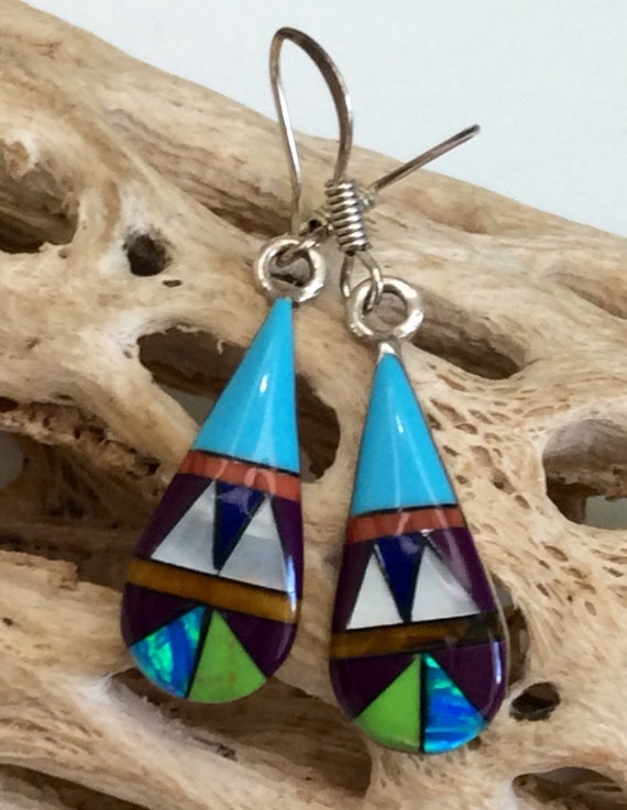 Turquoise with Multiple Gemstone Handcrafted Vint… - image 9