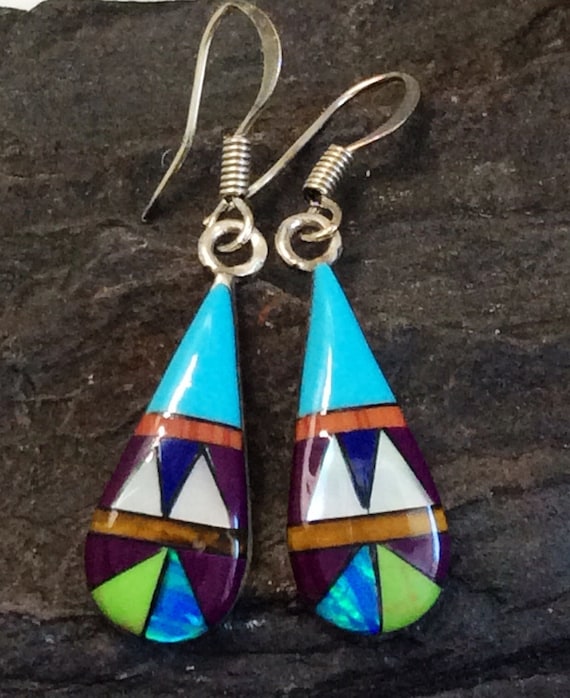 Turquoise with Multiple Gemstone Handcrafted Vint… - image 1