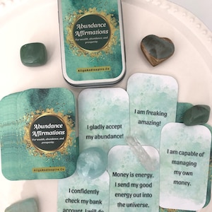 Money Affirmation Cards | Abundance Affirmation Cards | Money Mantra Deck | Money Motivation
