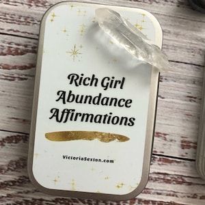 Cartes d'affirmation d'abondance de fille riche | Affirmations d'argent | Abondance financière | L'argent pour les femmes | Fille des finances