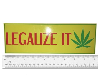 Marihuana Legalize It Pegatina rectángulo UV Parachoques Pegatina