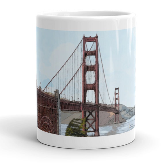 San Francisco Golden Gate Bridge Mug California Mug Etsy