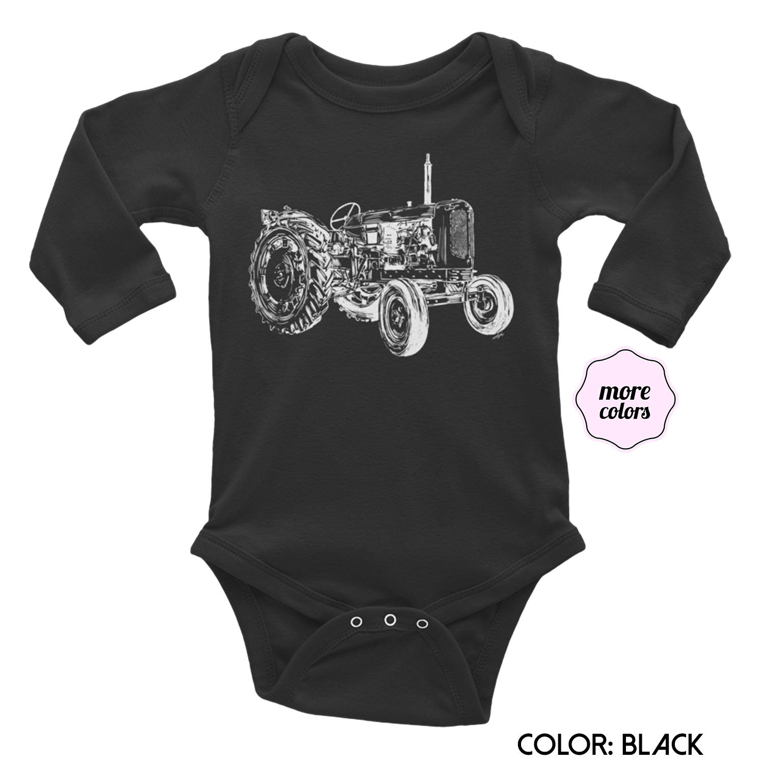 baby clothes with tractors on them