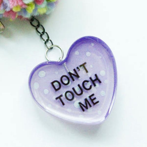 Heart Charm | Pompom Keychain | Bag Accessories | Gift Idea | Don't Touch Me