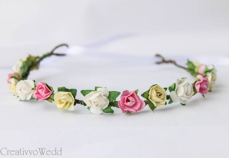 Flower Headpiece Natural Flower Crown Bridal Flower Halo Floral Garland Floral halo Flower Girl Crown Bridesmaid Garland