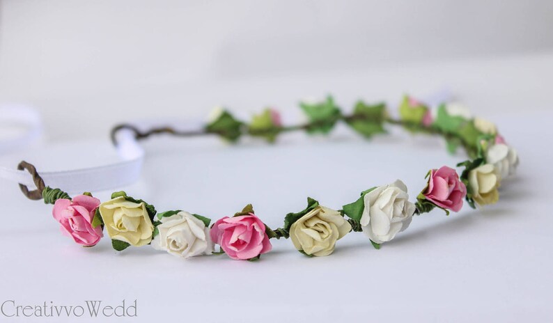 Flower Headpiece Natural Flower Crown Bridal Flower Halo Floral Garland Floral halo Flower Girl Crown Bridesmaid Garland
