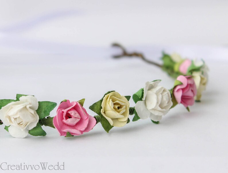 Flower Headpiece Natural Flower Crown Bridal Flower Halo Floral Garland Floral halo Flower Girl Crown Bridesmaid Garland