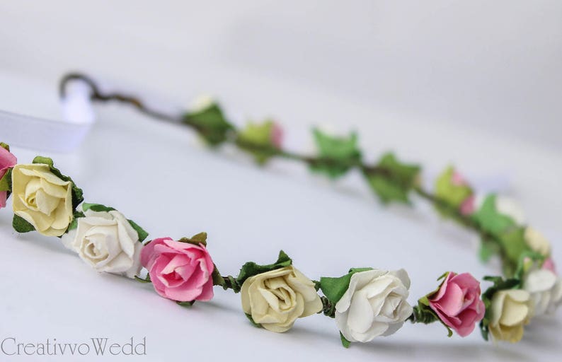 Flower Headpiece Natural Flower Crown Bridal Flower Halo Floral Garland Floral halo Flower Girl Crown Bridesmaid Garland