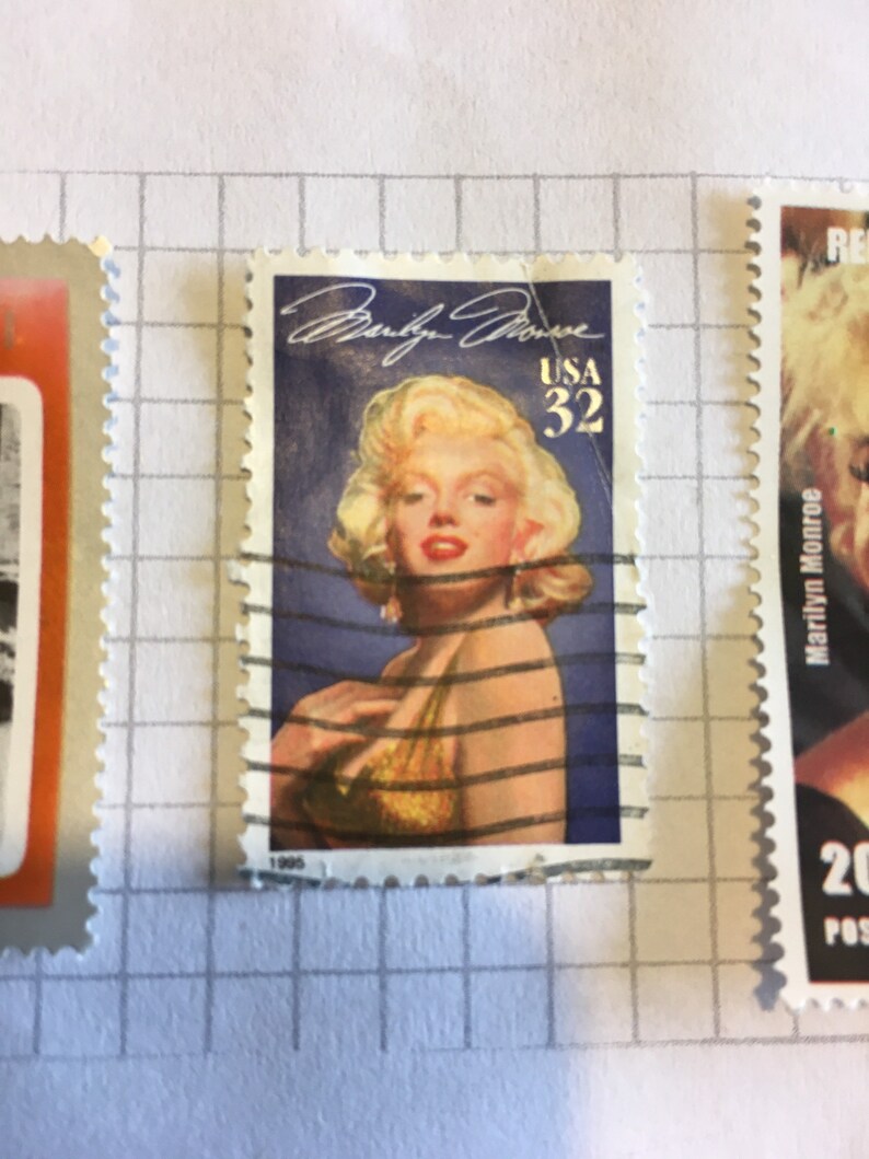 Marilyn Monroe commemorative collectors stamps 4 individual Etsy