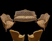 Louis XV style Gold sofa set 5pc