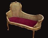Louis XV style Chaise lounge with Cane
