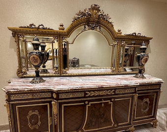 Napoleon III ormolu mounted French style dining room buffet