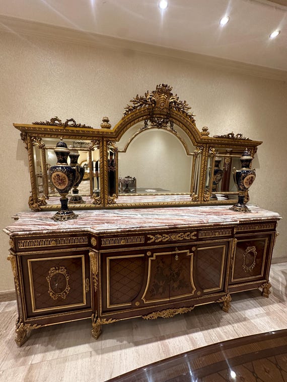 Napoleon III ormolu mounted French style dining room buffet