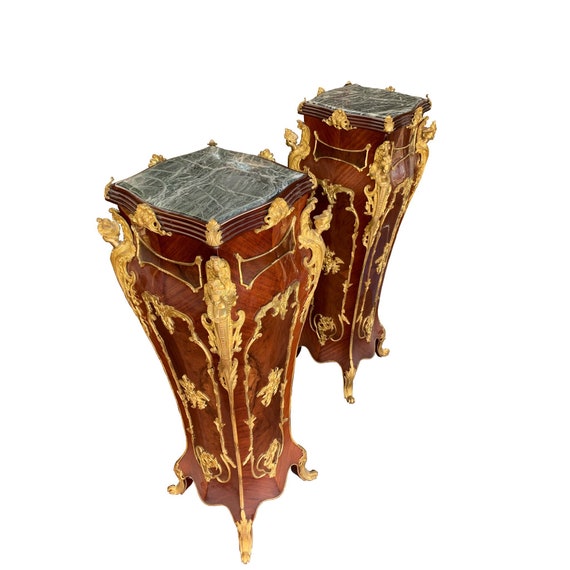 Pair of Victorian style Contessa Pedestals