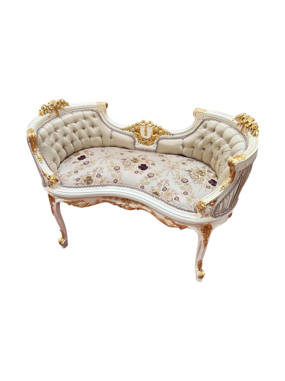 Petite Louis XV French style Carved Settee