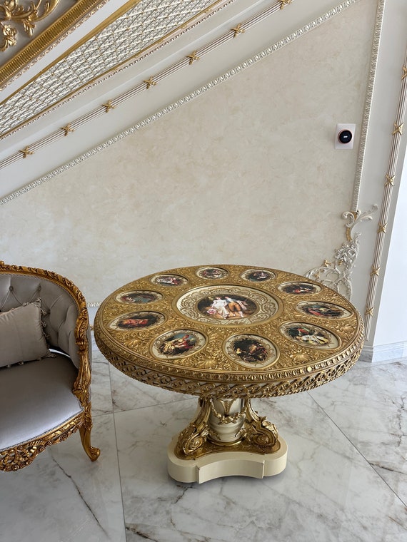 Special Order* Napoleon III ormolu-mounted and Sèvres porcelain plates ground ebonised base Center Table of Louis XVI Style