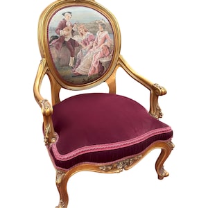 Louis XV French provincial armchair