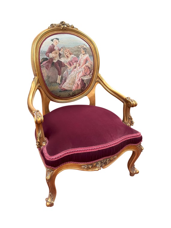 Louis XV French provincial armchair