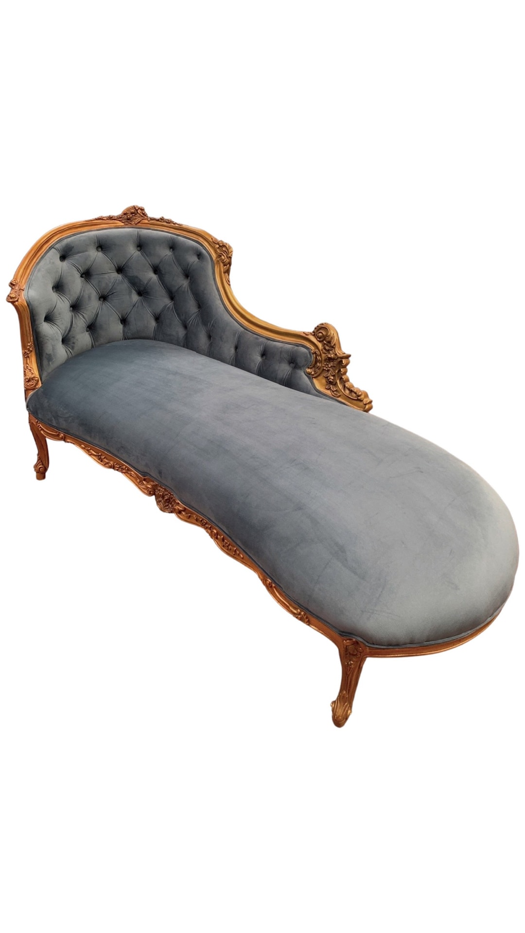 French Style Louis XVI Tufted Chaise Lounge - Etsy
