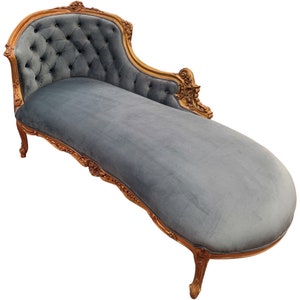 French style Louis XVI Tufted Chaise Lounge