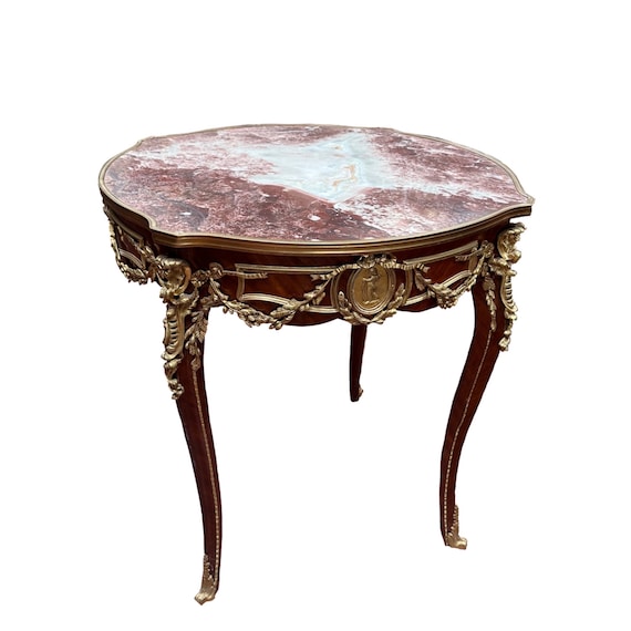 French Louis XV style gilt-ormolu-mounted Side Table after the model by François Linke