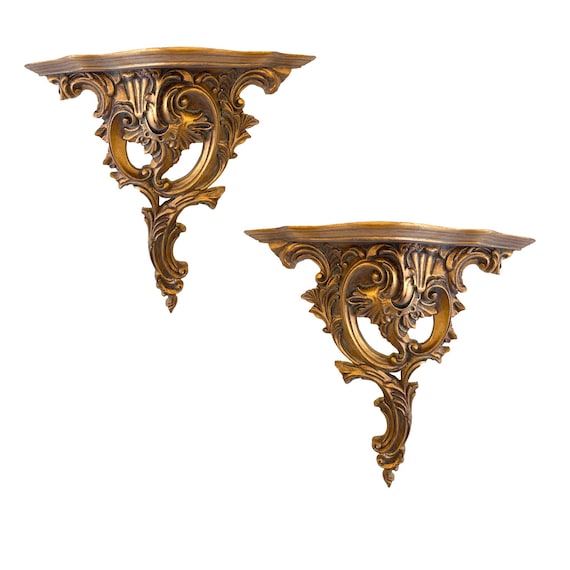 Hand carved wall sconce - wall bracket