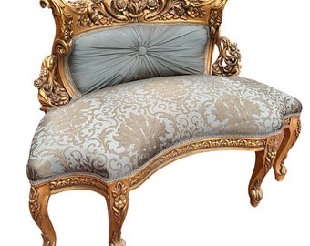 Louis XV French style hand carved Settee