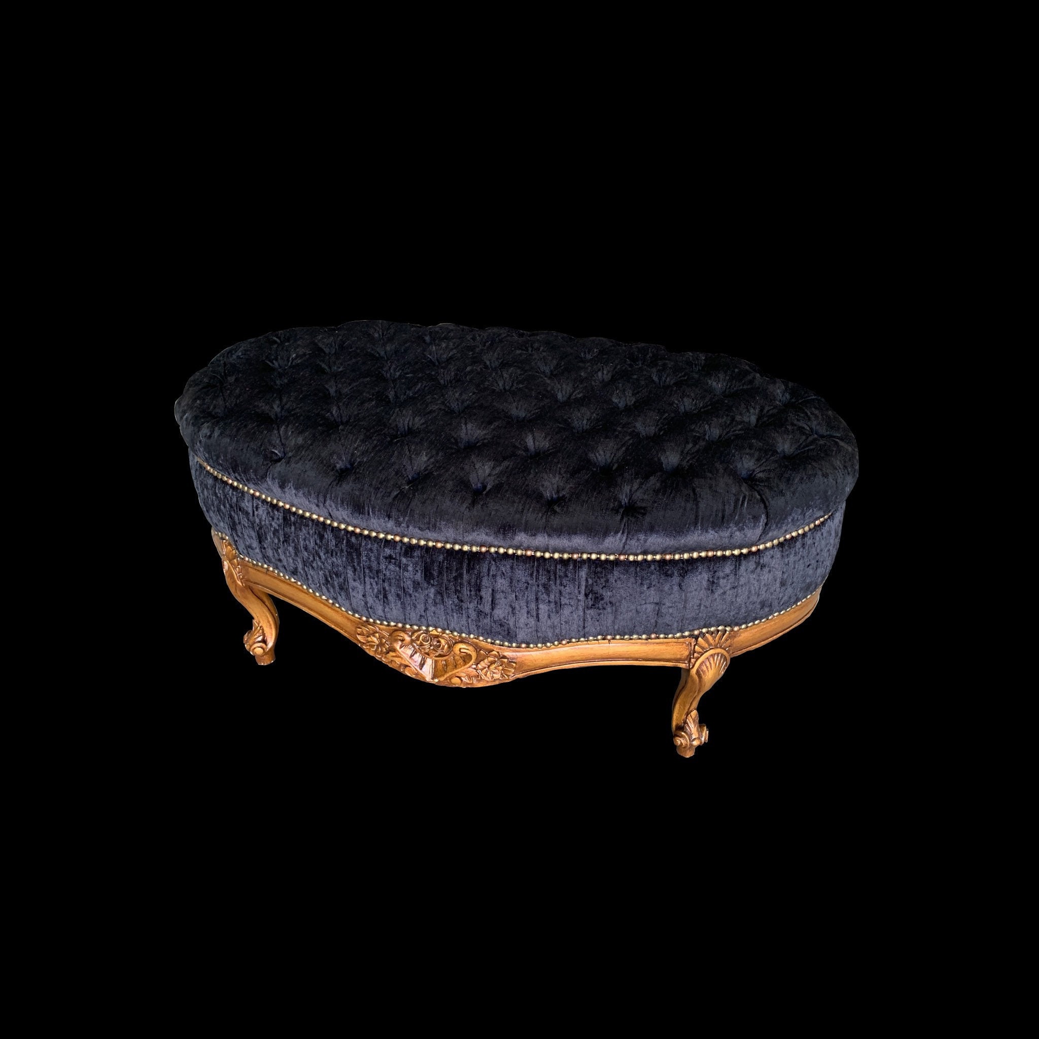 Oval tufted ottoman Etsy