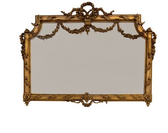 Oversized Victorian French style mirror