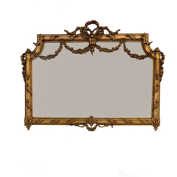 Oversized Victorian French style mirror