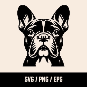 French Bulldog Svg | Frenchie svg | funny dog clipart | pet face png | Bulldog breed Svg | Frenchie Clipart Print | Cricut Cutting Files