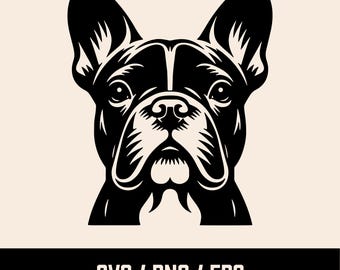 フレンチブルドッグ SVG、PNG、カッティングデジタルファイル