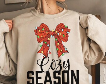 Weihnachten Kokette Schleife SVG | Gemütliche Jahreszeit Png | Weihnachten Nikolaus Schleife | Weihnachtssublimations-T-Shirt Designs | Weihnachten png