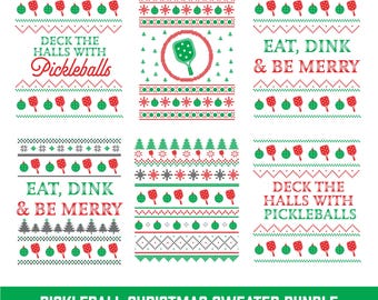 Pickleball SVG Bundle | Christmas Pickleball SVG | Ugly Sweater Svg | Pickleball Cricut | Pickleball Paddle Svg | Pickleball Png