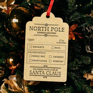 Nordpol Lieferung Tag svg | Weihnachts Geschenkanhänger Png, Geschenkanhänger | Besondere Lieferung vom Nordpol | Dxf