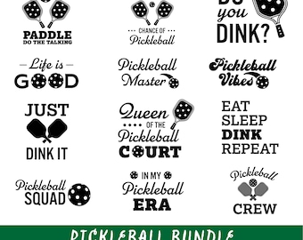 Pickleball SVG Bundle | Pickleball Cut Files | Pickleball Cricut |Pickleball Player SVG | Pickleball Paddle Svg | Instant Download | PNG
