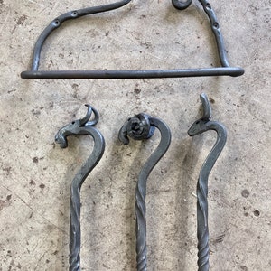 Fire tool set / poker set / Blacksmith companion set