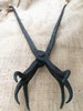 Fireplace tongs / tools, Log tongs, companion set component, Hand made wrought iron 