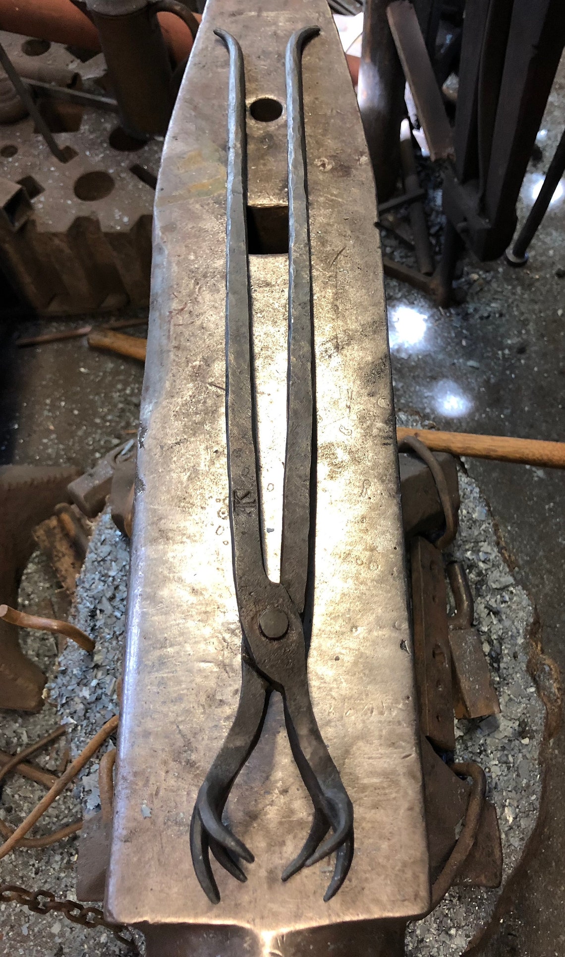Fireplace Tongs. Heavy Duty From Solid Steel Etsy