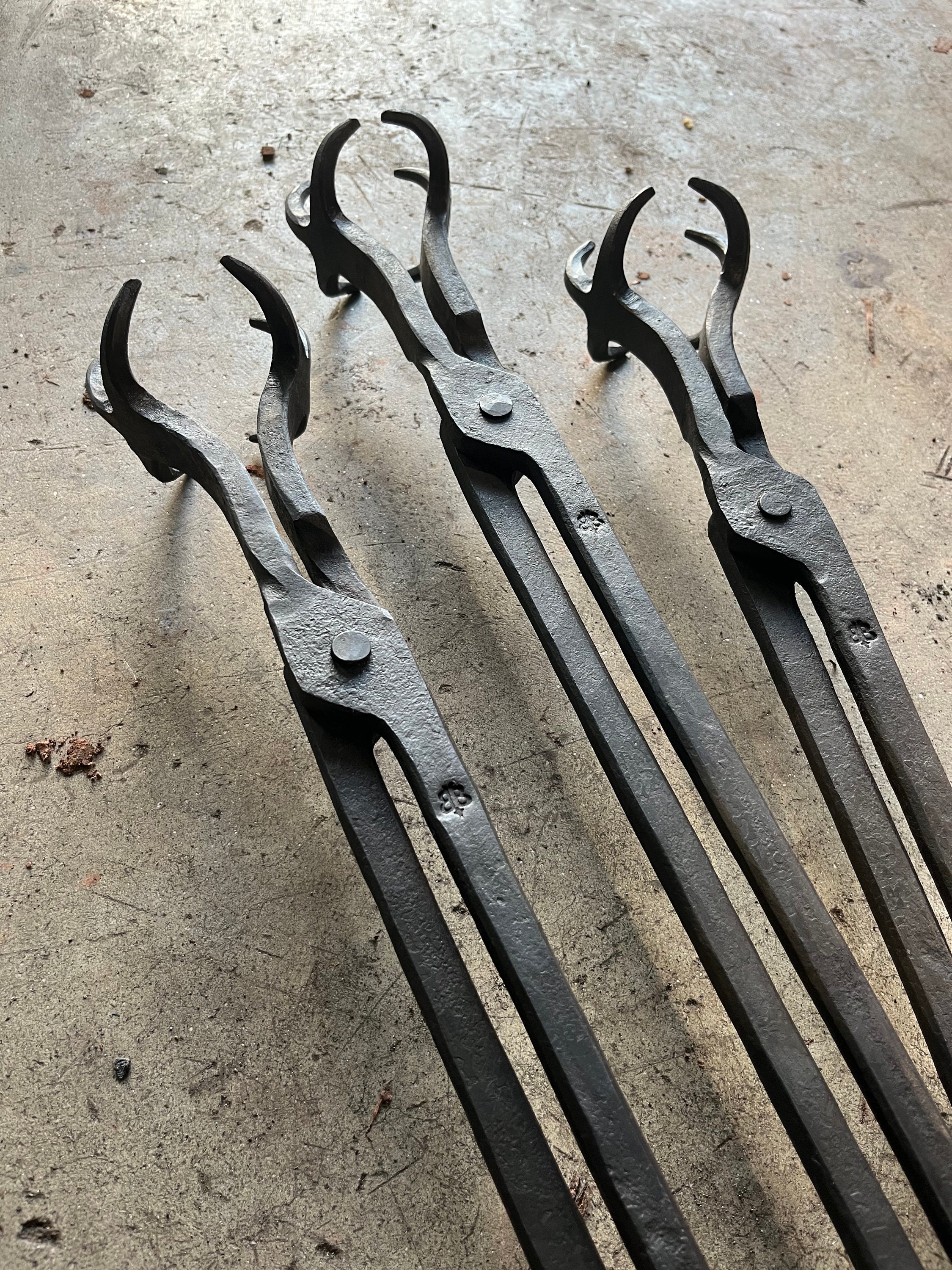 Fireplace Tongs. Heavy Duty, Forged From Solid Steel - Etsy