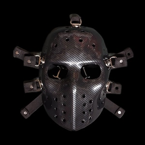 Carbon Fibre Classic 90 - Hockey Mask - PETG -Horror Mask - Cosplay Mask - Halloween Prop (V1).