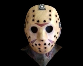 VS Polystone Resin Light Edition Hockey Mask - Prop Replica - Halloween Cosplay - Custom Horror Prop Replica  (V4).