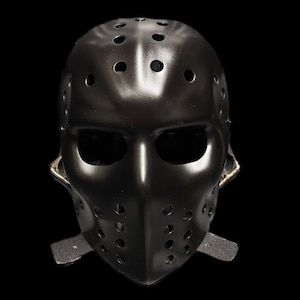 Classic 90 Hybrid Satin Black Hockey Mask - ABS -Horror Mask - Cosplay Mask - Halloween Prop (V1).