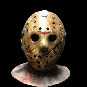 VS "Battle Damaged" Hockey Mask - Prop Replica - Halloween Mask - Horror Mask - pvc (V2).