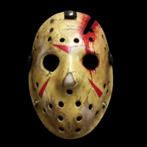 IV &quot;CAMP KILLER &quot; Prop Hockey Mask - Hallowee Horror Mask - Horror Memorabilia (V1).