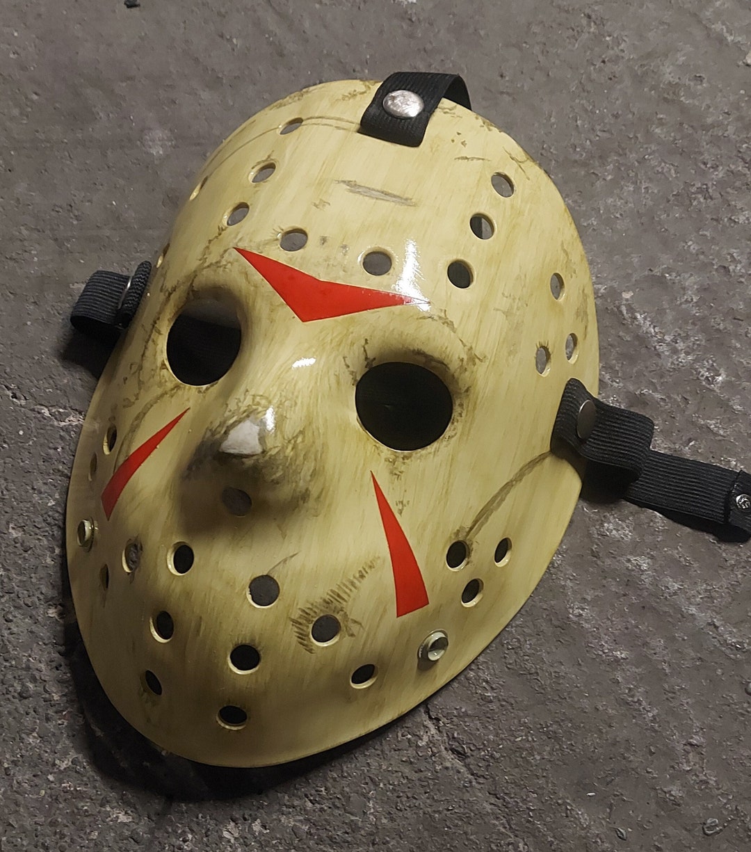 III ホッケーマスク カスタム小道具レプリカ - ハロウィーンマスク