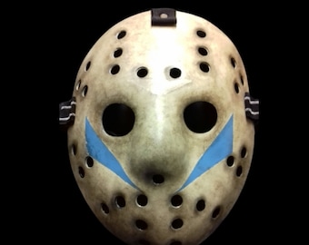 V "Imposter" Hockey Mask Prop Replica - Horror Mask - Horror Memorabilia - Custom Made - Cosplay Mask  (V1).