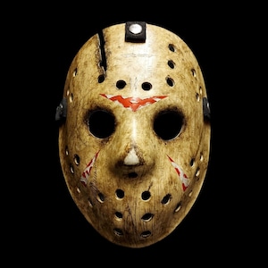 Parte IV VENDETTA - Maschera da hockey da collezione - Maschera di Halloween - Maschera da cosplay - Replica di oggetti di scena - Memorabilia horror (V1)