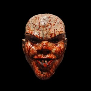 Evil Clown Horror Mask Prop Replica - Exclusive - Halloween Cosplay - Horror Mask. V4).