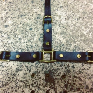 VIII Hockey Mask Leather Strap Set - Includes Solid Brass Buckles - Antique Brass Rivets &  Brass Halter Square .
